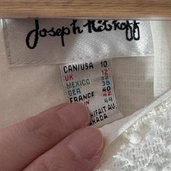 Joseph Ribkoff Cream Textured Blouse - Picture 3 of 5